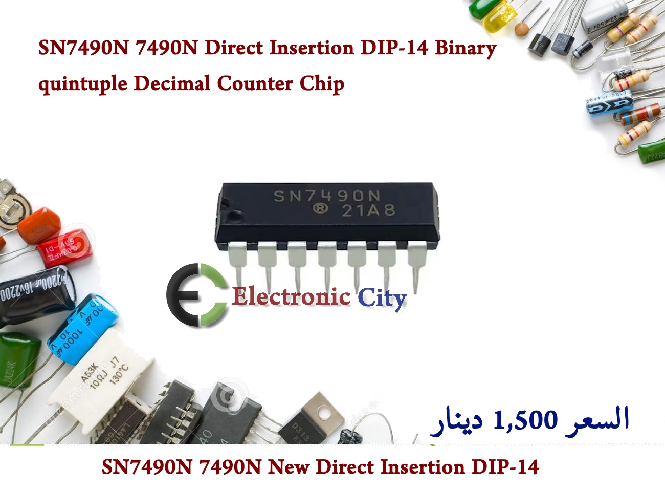 SN7490N 7490N Direct Insertion DIP-14 Binary quintuple Decimal Counter Chip